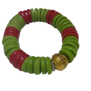 Handmade Royal Beaded Bracelet with Gold Accent