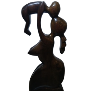 Handmade African Wooden Sculpture - A Mother’s Love