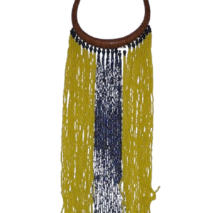 Handmade Beaded Fringe Necklace – Natural Tiny Faceted Beads