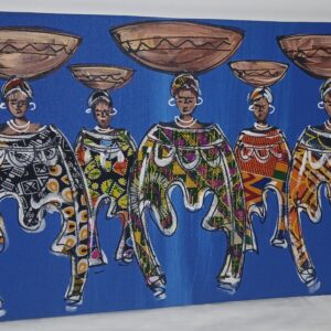 Malian Traders – Colorful Cultural Canvas