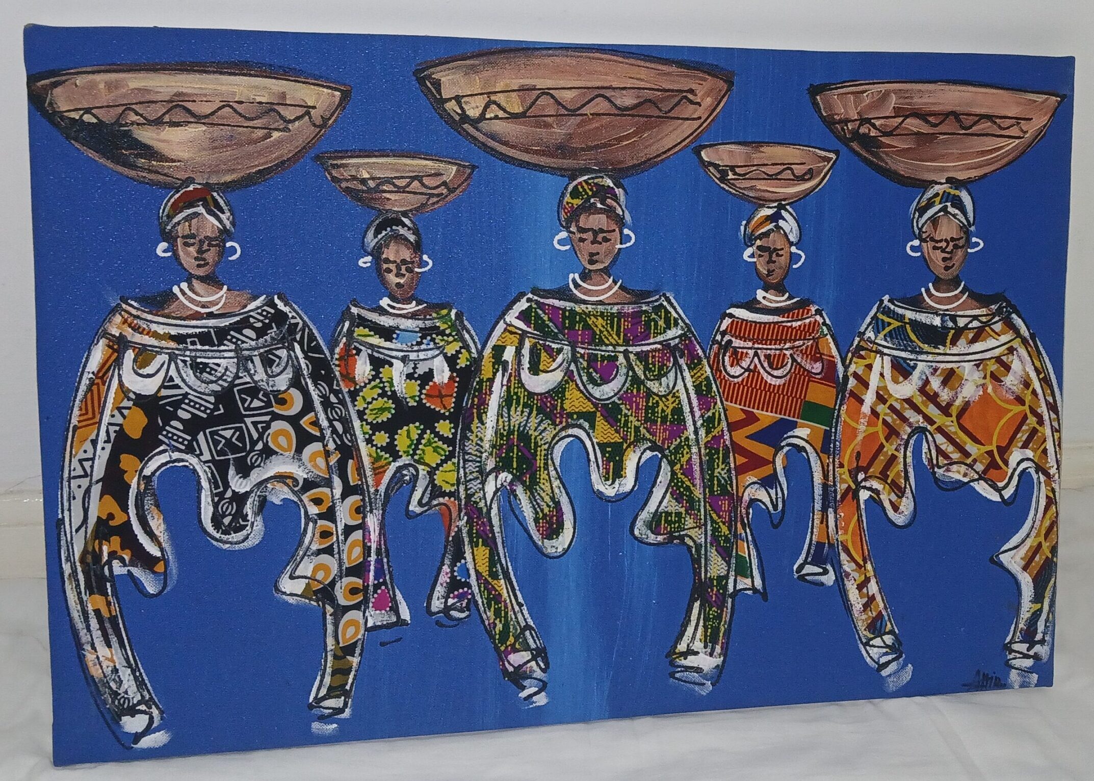 Malian Traders – Colorful Cultural Canvas